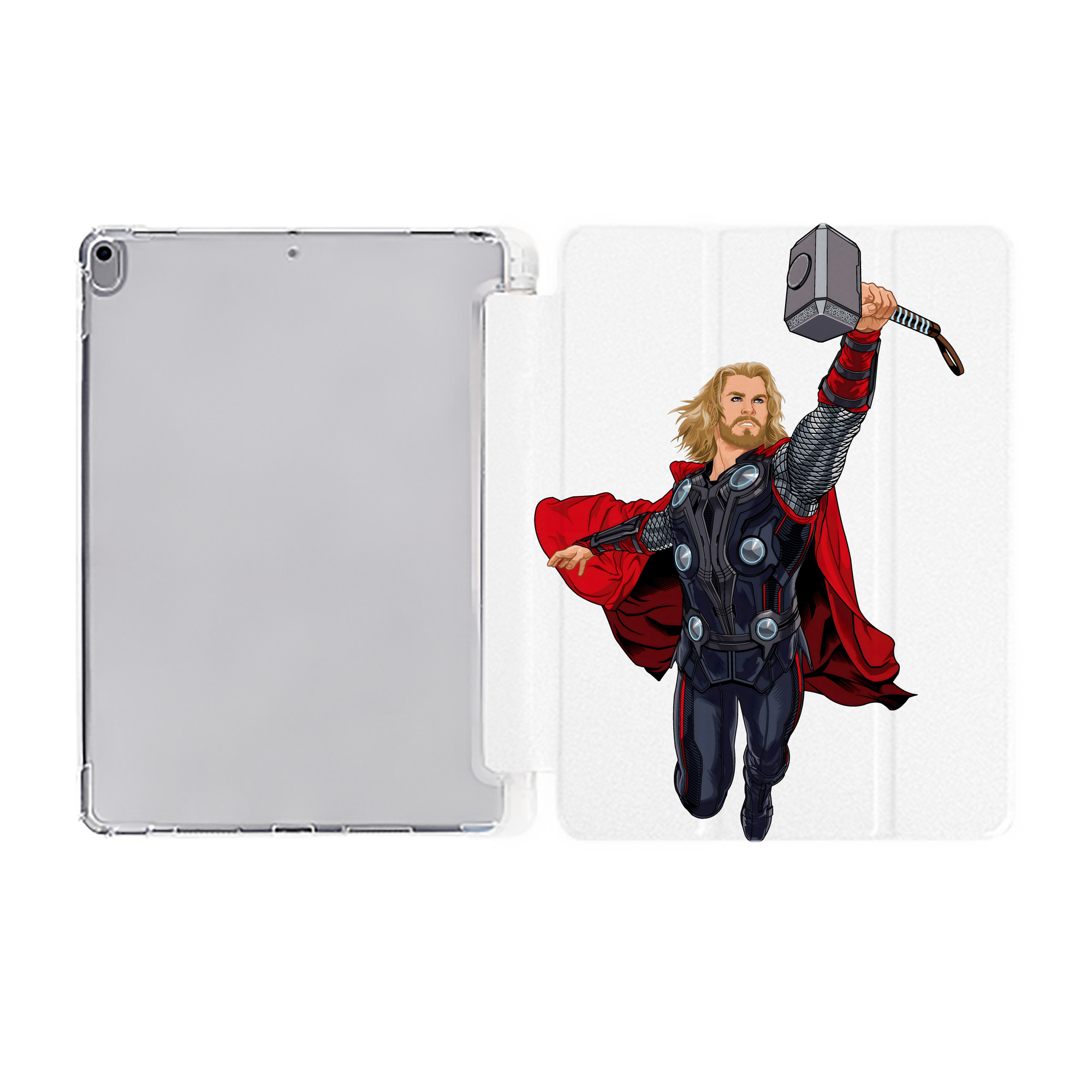 （画像用） アベンジャーズ The Avengers IPad ケース ペン収納付き 三つ折りスタンド PUレザー×シリコン 対応機種9.5/10.5/10.9インチ